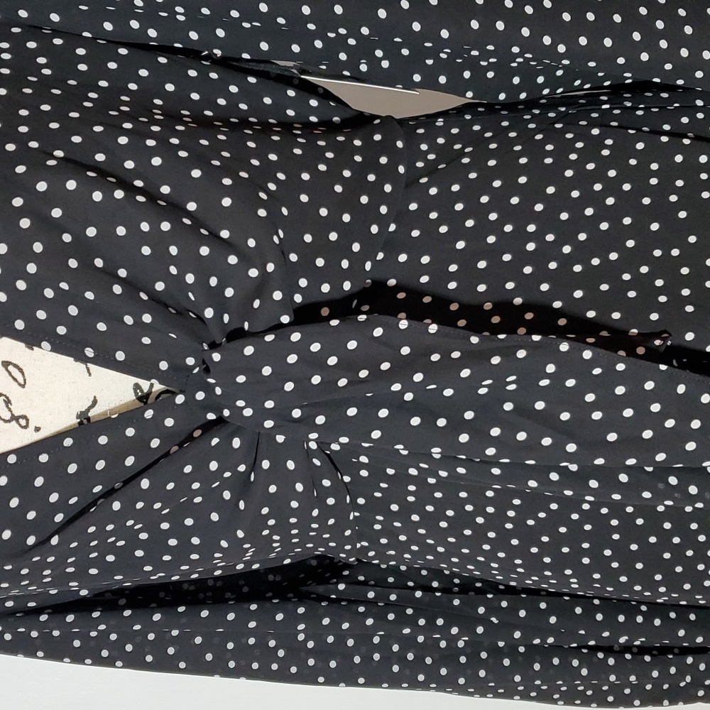 Forever 21| Womens Black/White Polka Dot Deep V Plunge Mini Dress Sz.XL - Picture 8 of 10